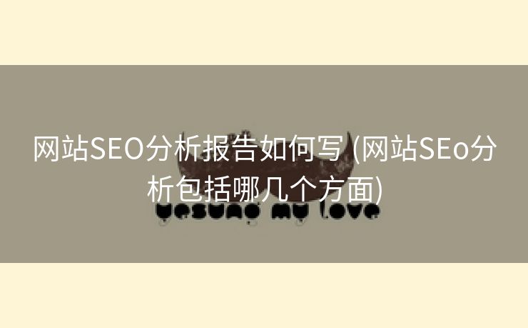 网站SEO分析报告如何写 (网站SEo分析包括哪几个方面)