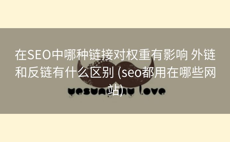 在SEO中哪种链接对权重有影响 外链和反链有什么区别 (seo都用在哪些网站)