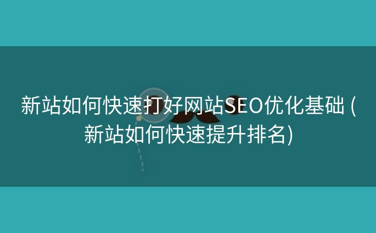 新站如何快速打好网站SEO优化基础 (新站如何快速提升排名)