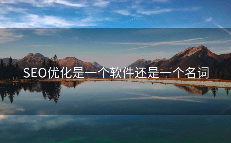 SEO优化是一个软件还是一个名词