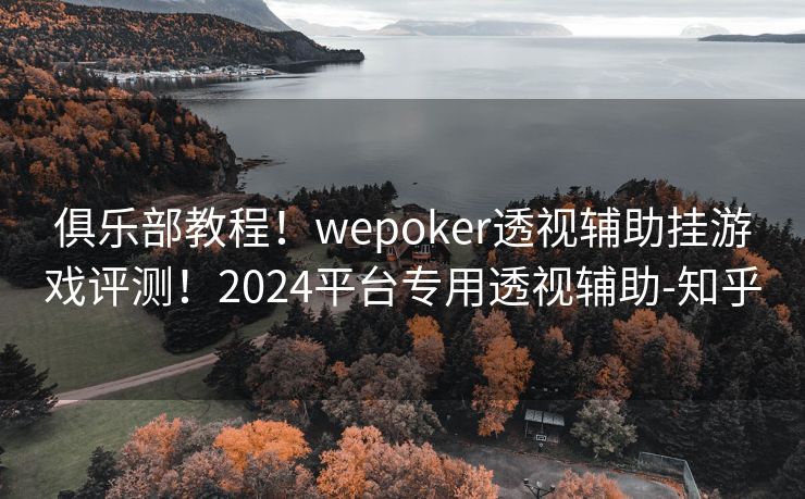 俱乐部教程！wepoker透视辅助挂游戏评测！2024平台专用透视辅助-知乎
