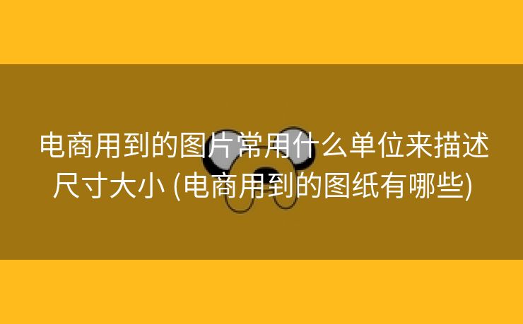 电商用到的图片常用什么单位来描述尺寸大小 (电商用到的图纸有哪些)