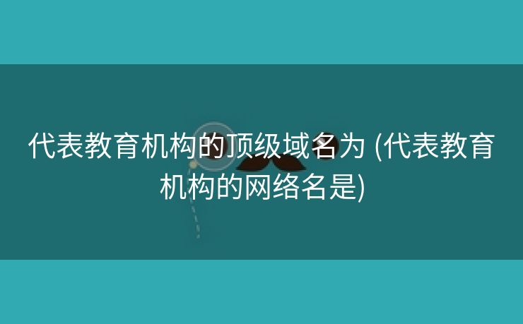 代表教育机构的顶级域名为 (代表教育机构的网络名是)