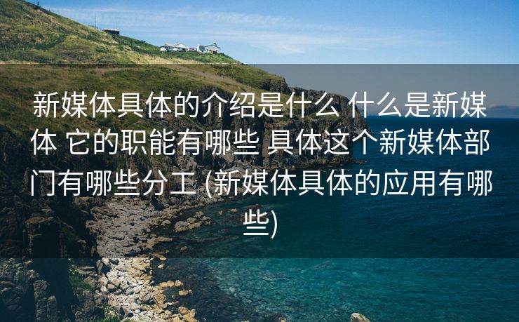 新媒体具体的介绍是什么 什么是新媒体 它的职能有哪些 具体这个新媒体部门有哪些分工 (新媒体具体的应用有哪些)