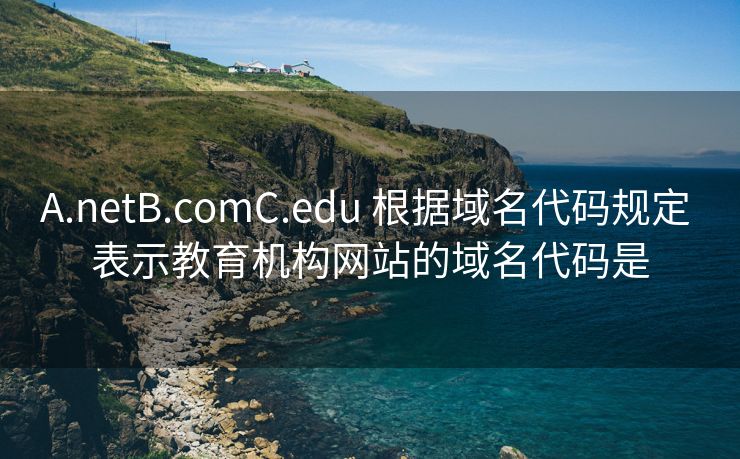 A.netB.comC.edu 根据域名代码规定 表示教育机构网站的域名代码是