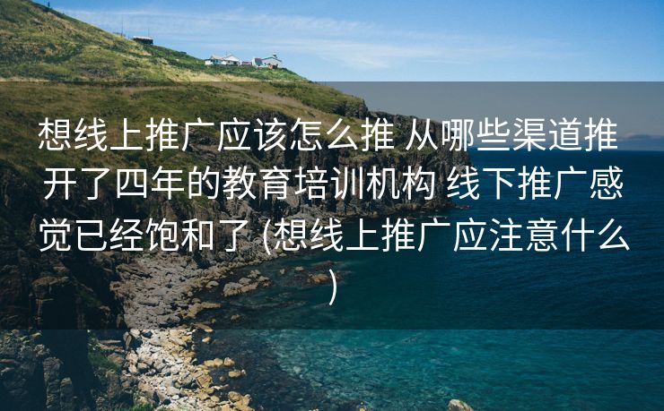 想线上推广应该怎么推 从哪些渠道推 开了四年的教育培训机构 线下推广感觉已经饱和了 (想线上推广应注意什么)
