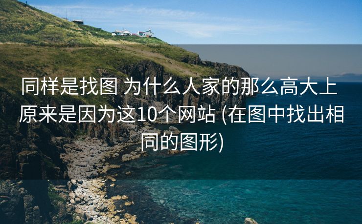 同样是找图 为什么人家的那么高大上 原来是因为这10个网站 (在图中找出相同的图形)