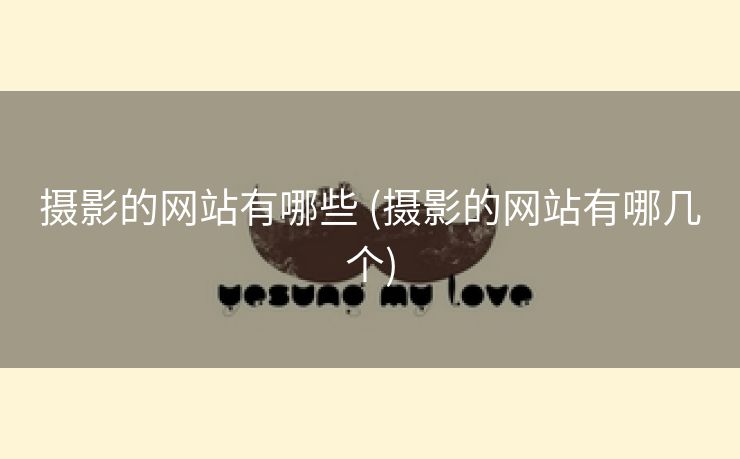 摄影的网站有哪些 (摄影的网站有哪几个)