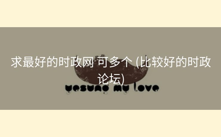 求最好的时政网 可多个 (比较好的时政论坛)