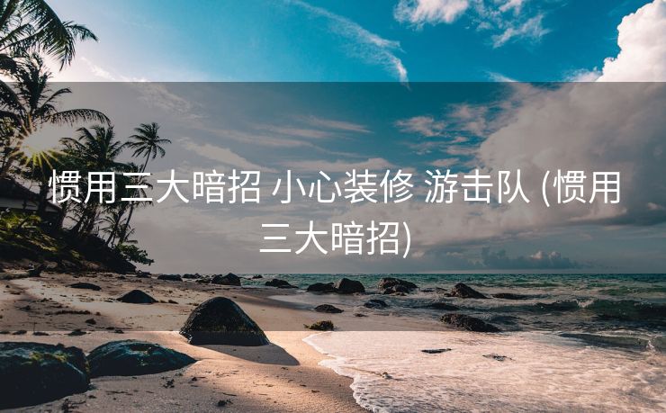 惯用三大暗招 小心装修 游击队 (惯用三大暗招)