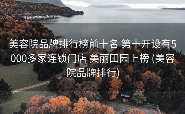 美容院品牌排行榜前十名 第十开设有5000多家连锁门店 美丽田园上榜 (美容院品牌排行)