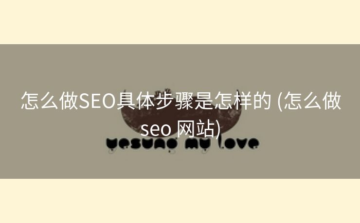 怎么做SEO具体步骤是怎样的 (怎么做seo 网站)