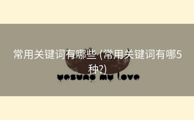 常用关键词有哪些 (常用关键词有哪5种?)