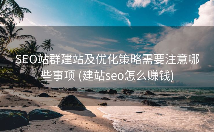 SEO站群建站及优化策略需要注意哪些事项 (建站seo怎么赚钱)