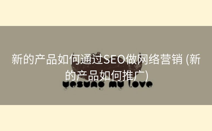 新的产品如何通过SEO做网络营销 (新的产品如何推广)