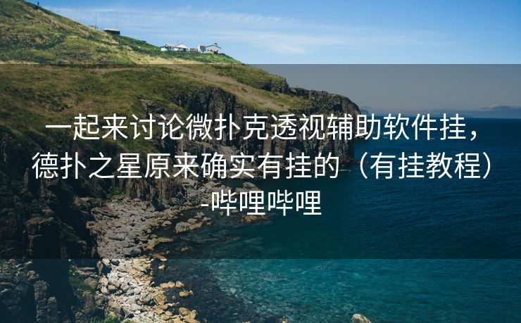 一起来讨论微扑克透视辅助软件挂，德扑之星原来确实有挂的（有挂教程）-哔哩哔哩