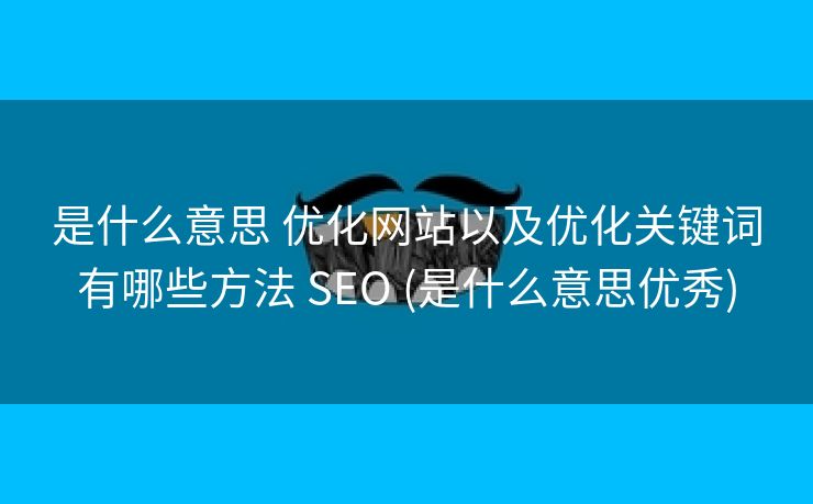 是什么意思 优化网站以及优化关键词有哪些方法 SEO (是什么意思优秀)