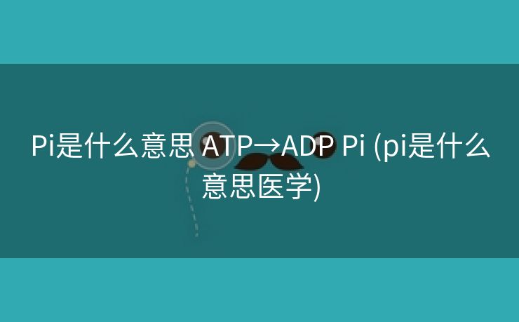 Pi是什么意思 ATP→ADP Pi (pi是什么意思医学)
