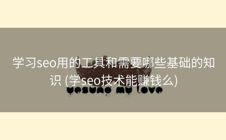 学习seo用的工具和需要哪些基础的知识 (学seo技术能赚钱么)
