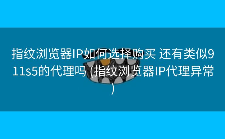 指纹浏览器IP如何选择购买 还有类似911s5的代理吗 (指纹浏览器IP代理异常)