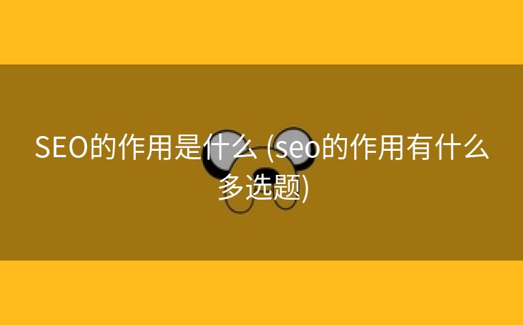 SEO的作用是什么 (seo的作用有什么多选题)