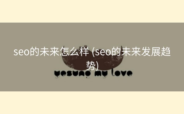 seo的未来怎么样 (seo的未来发展趋势)