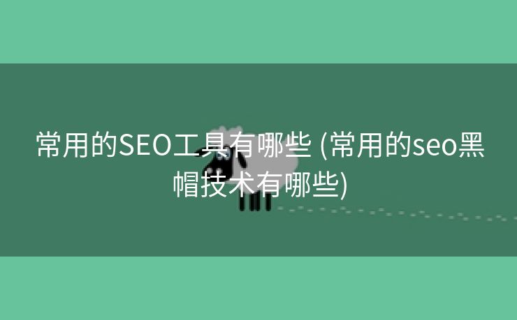 常用的SEO工具有哪些 (常用的seo黑帽技术有哪些)