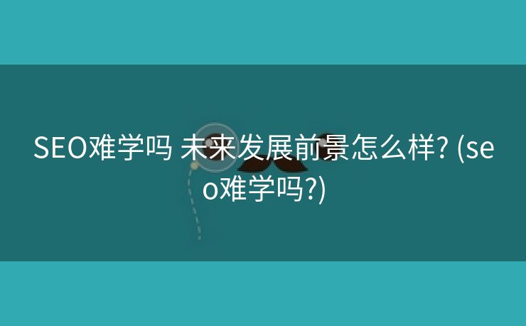 SEO难学吗 未来发展前景怎么样? (seo难学吗?)