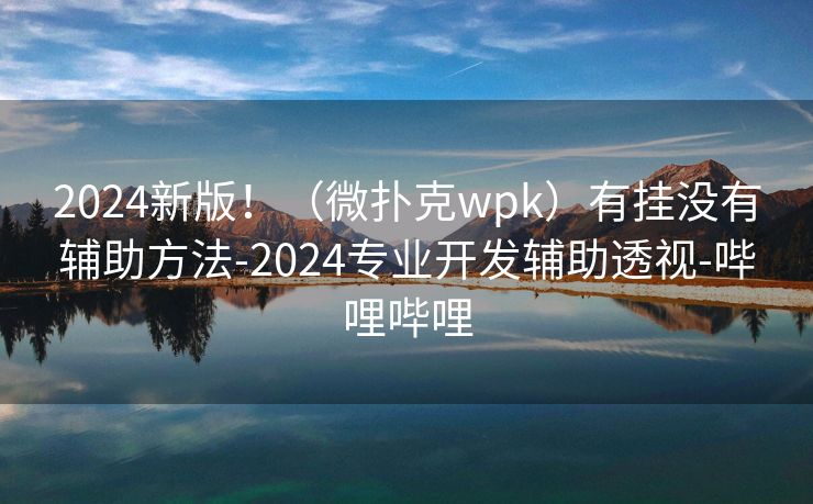 2024新版！（微扑克wpk）有挂没有辅助方法-2024专业开发辅助透视-哔哩哔哩