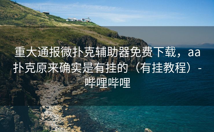 重大通报微扑克辅助器免费下载，aa扑克原来确实是有挂的（有挂教程）-哔哩哔哩