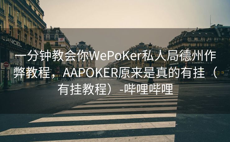 一分钟教会你WePoKer私人局德州作弊教程，AAPOKER原来是真的有挂（有挂教程）-哔哩哔哩