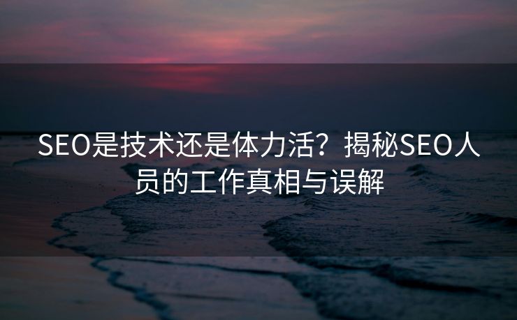 SEO是技术还是体力活？揭秘SEO人员的工作真相与误解
