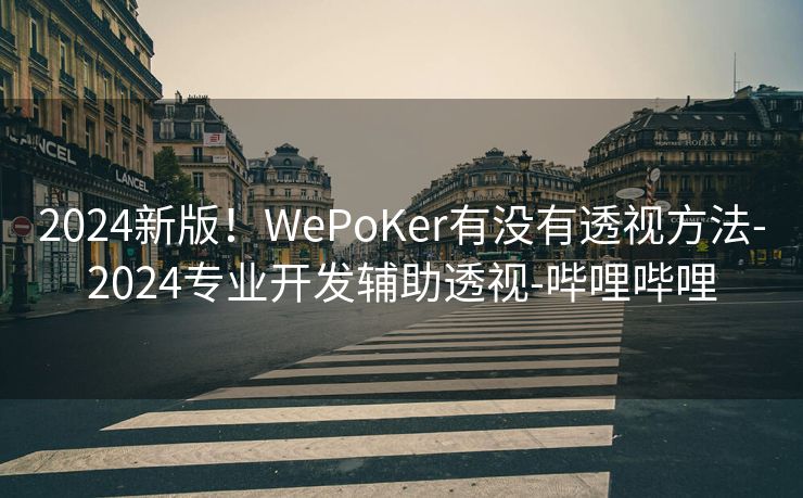 2024新版！WePoKer有没有透视方法-2024专业开发辅助透视-哔哩哔哩
