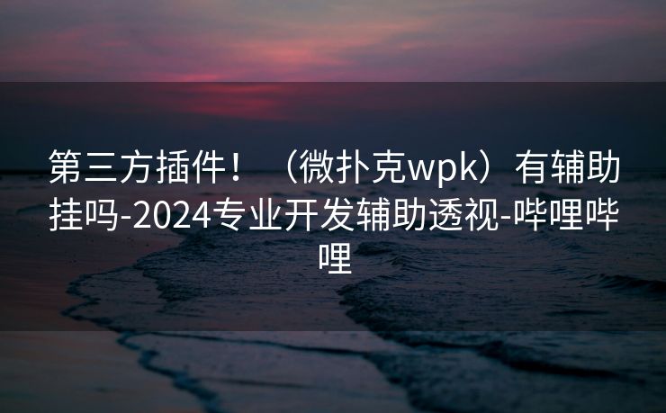 第三方插件！（微扑克wpk）有辅助挂吗-2024专业开发辅助透视-哔哩哔哩