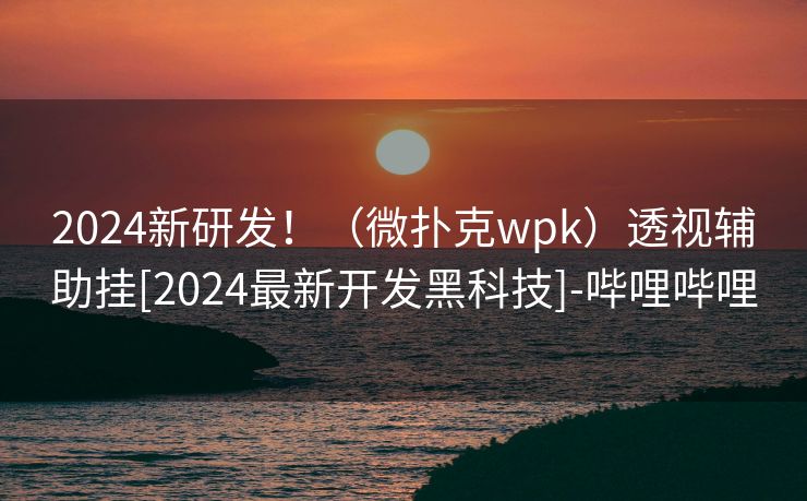 2024新研发！（微扑克wpk）透视辅助挂[2024最新开发黑科技]-哔哩哔哩