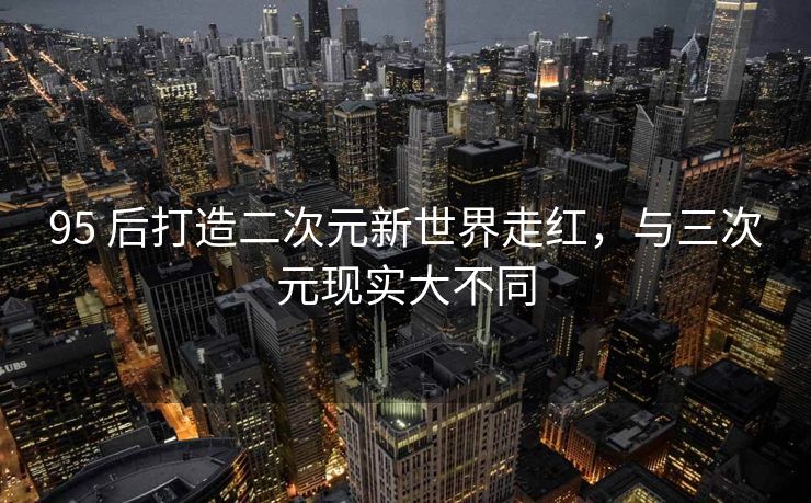 95 后打造二次元新世界走红，与三次元现实大不同
