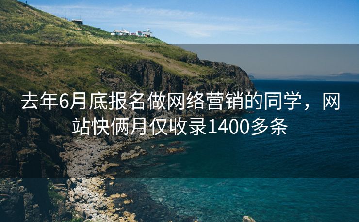 去年6月底报名做网络营销的同学，网站快俩月仅收录1400多条