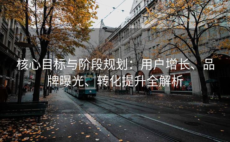 核心目标与阶段规划：用户增长、品牌曝光、转化提升全解析