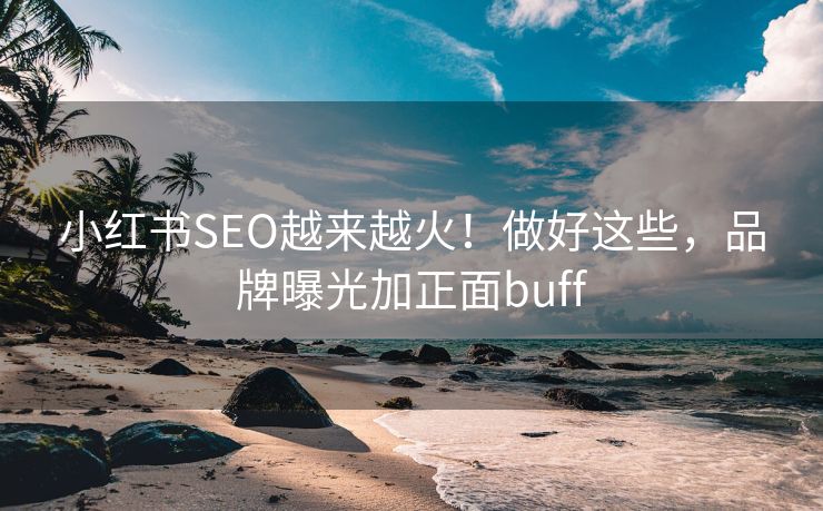 小红书SEO越来越火！做好这些，品牌曝光加正面buff