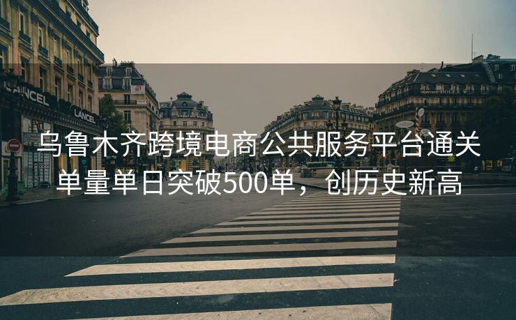 乌鲁木齐跨境电商公共服务平台通关单量单日突破500单，创历史新高